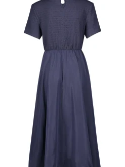 Cartoon Damen Kleid in marine - Ausschnitt: V-Ausschnitt