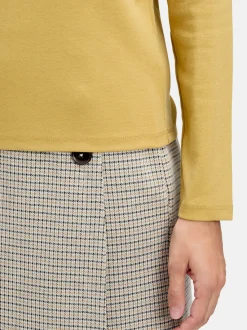 Cartoon Damen Langarm-Shirt in mais gold