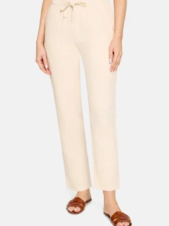 Cartoon Damen Leinenhose in beige