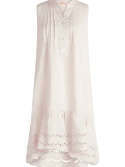 Cartoon Damen Leinenkleid in schoko - Ärmel: ohne Arm
