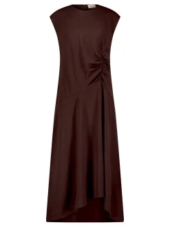Cartoon Damen Midikleid in braun