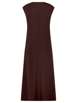 Cartoon Damen Midikleid in braun