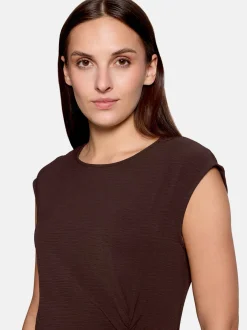 Cartoon Damen Midikleid in braun