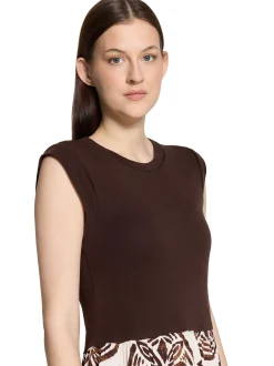 Cartoon Damen Midikleid in schoko beige - Länge: midi