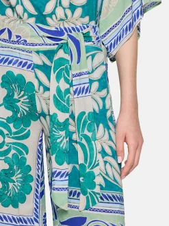 Cartoon Damen Palazzo-Hose in mehrfarbig petrol