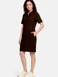 Cartoon Damen Polokleid in braun