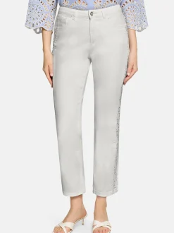 Cartoon Damen Regular Fit-Jeans in weiß