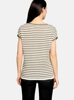 Cartoon Damen Shirt in weiß khaki
