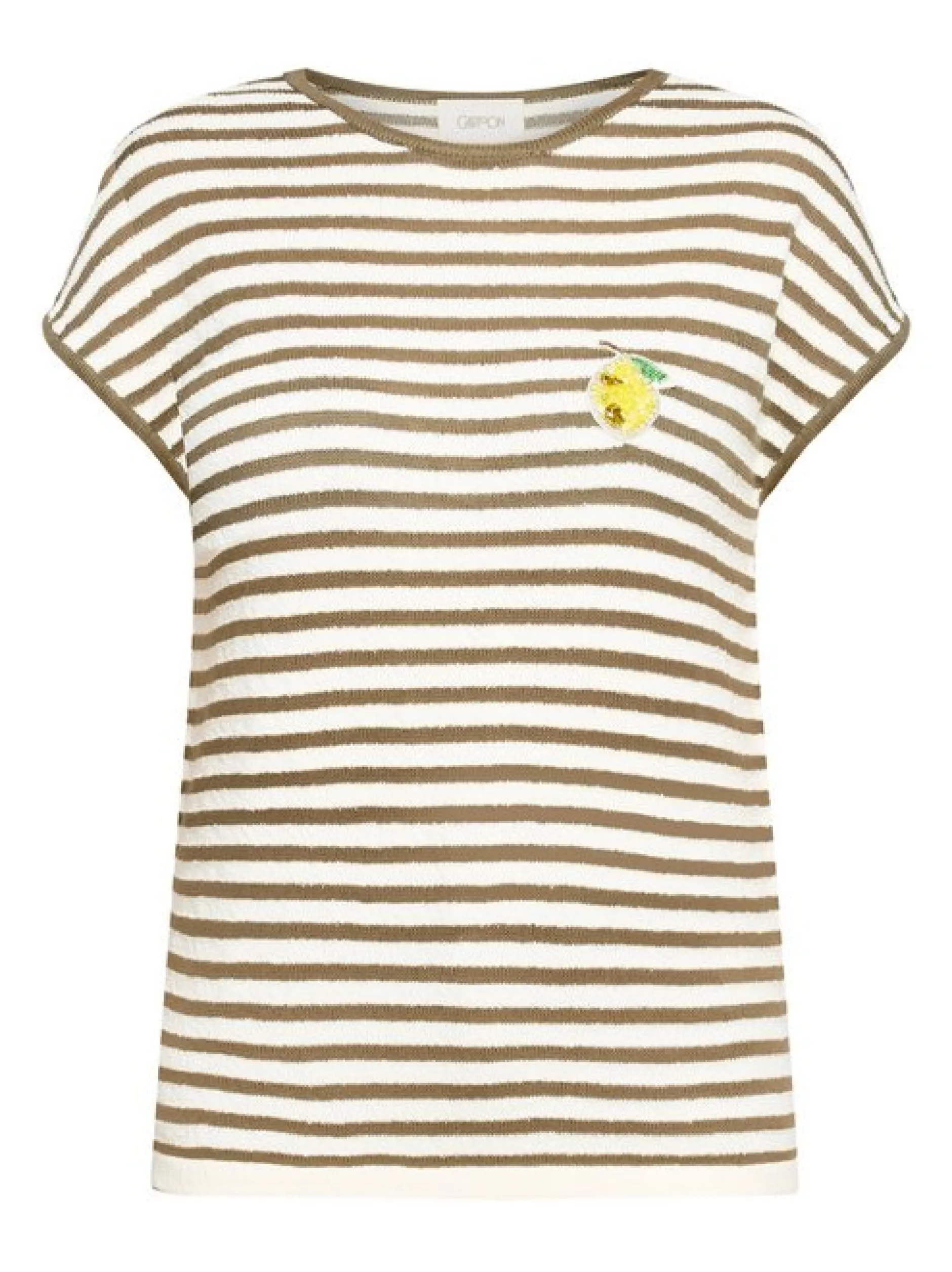 Cartoon Damen Shirt in weiß khaki
