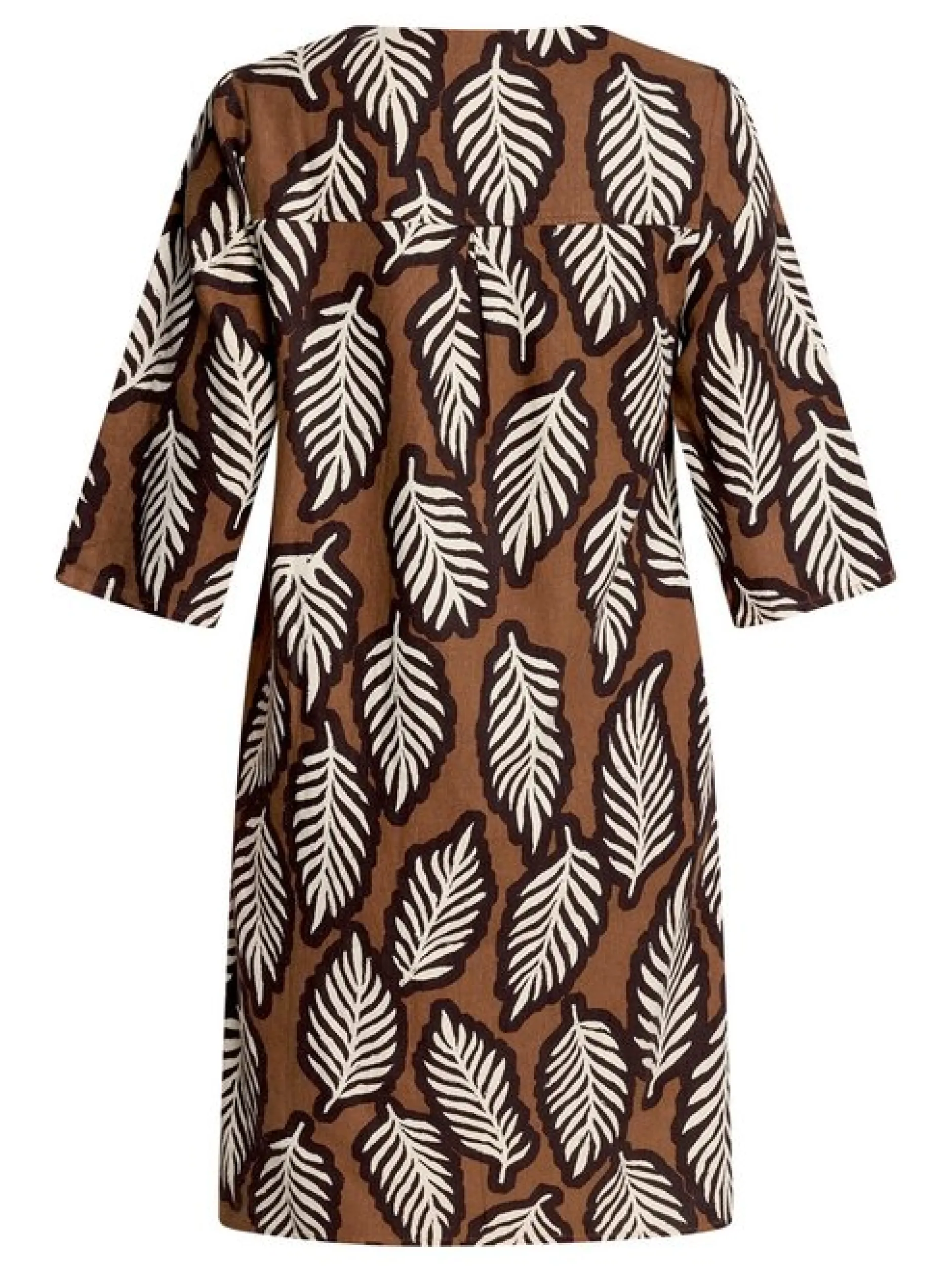 Cartoon Damen Sommerkleid in braun weiß