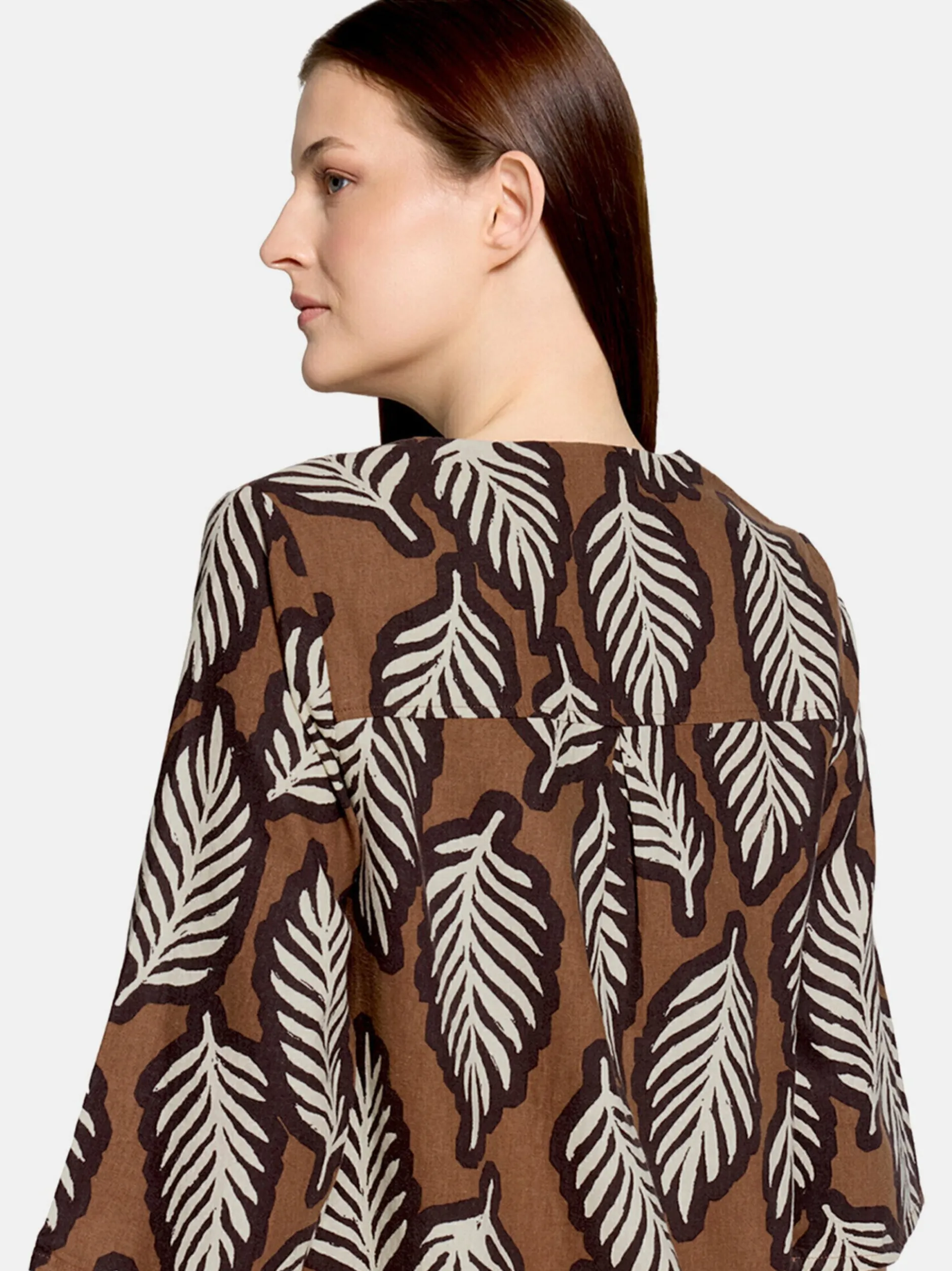 Cartoon Damen Sommerkleid in braun weiß