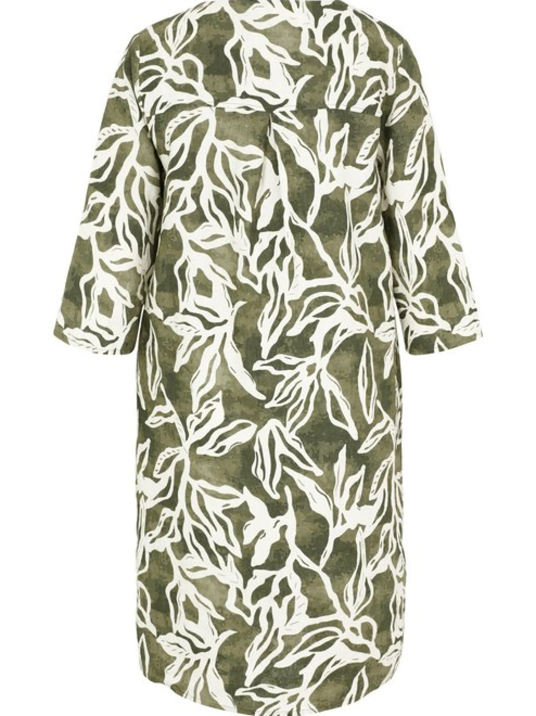 Cartoon Damen Sommerkleid in grün weiß