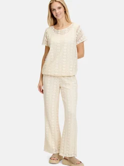 Cartoon Damen Spitzenshirt in ecru