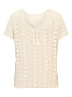 Cartoon Damen Spitzenshirt in ecru