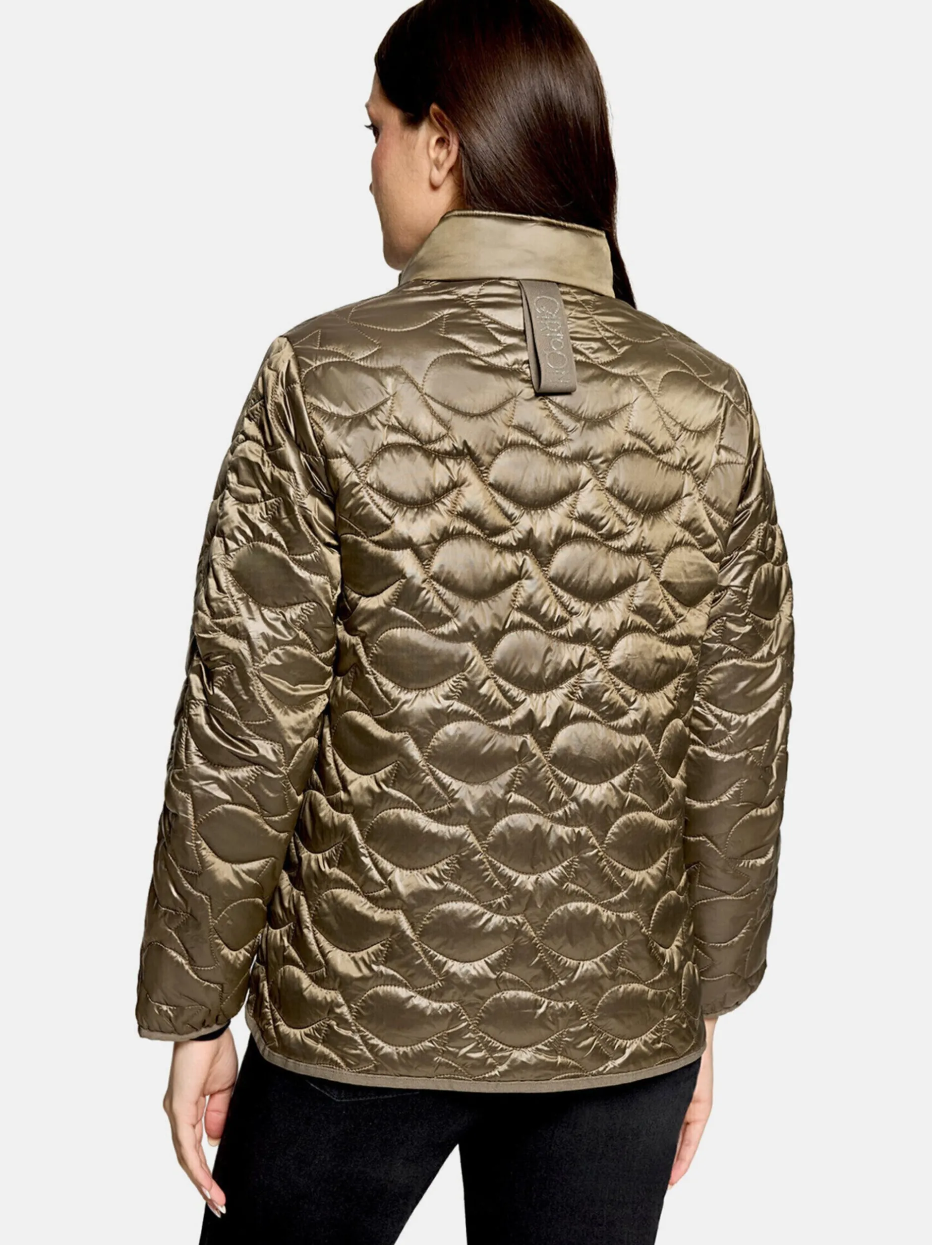 Cartoon Damen Steppjacke in schilf
