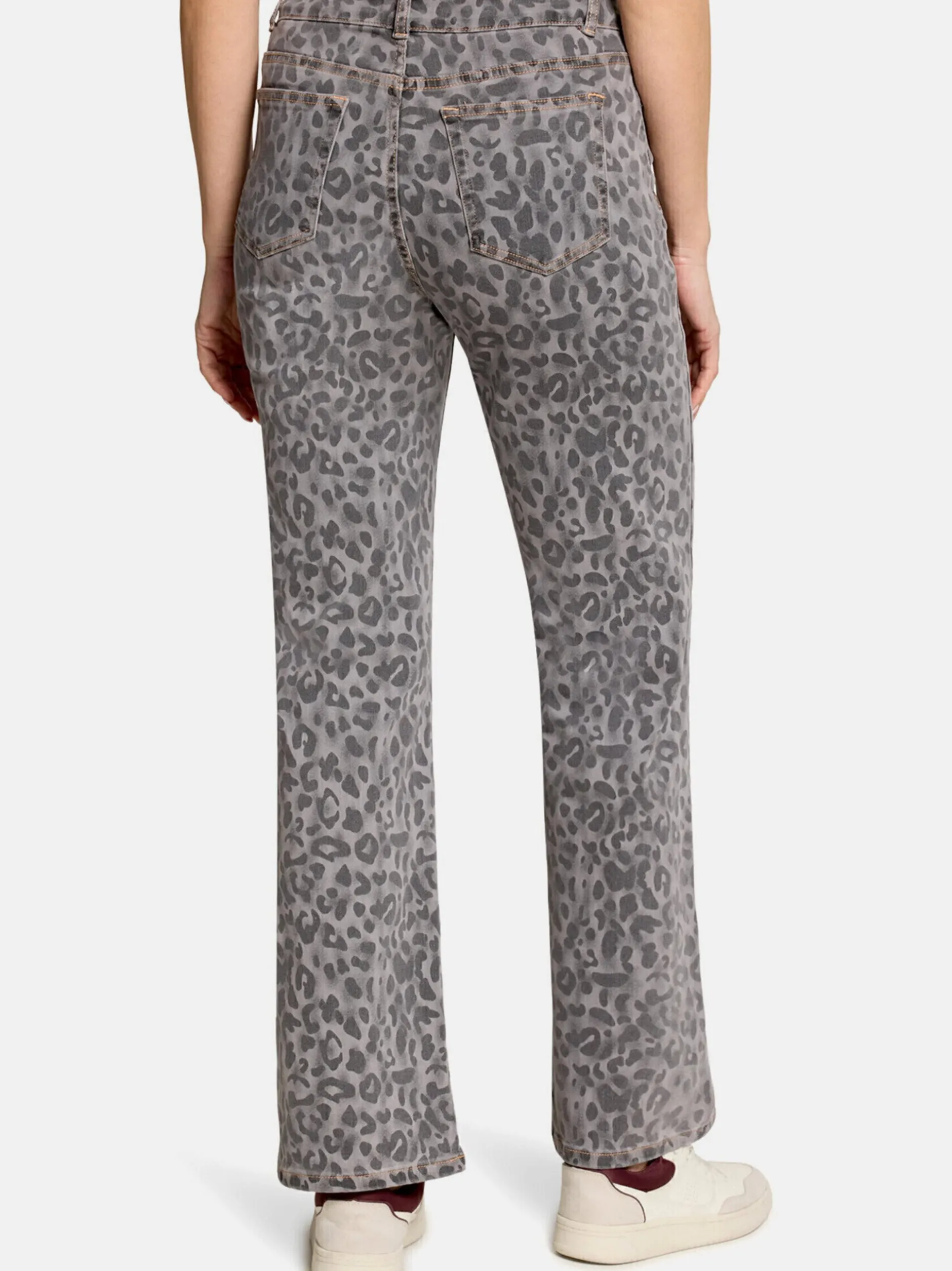 Cartoon Damen Stretch-Jeans in grau mehrfarbig