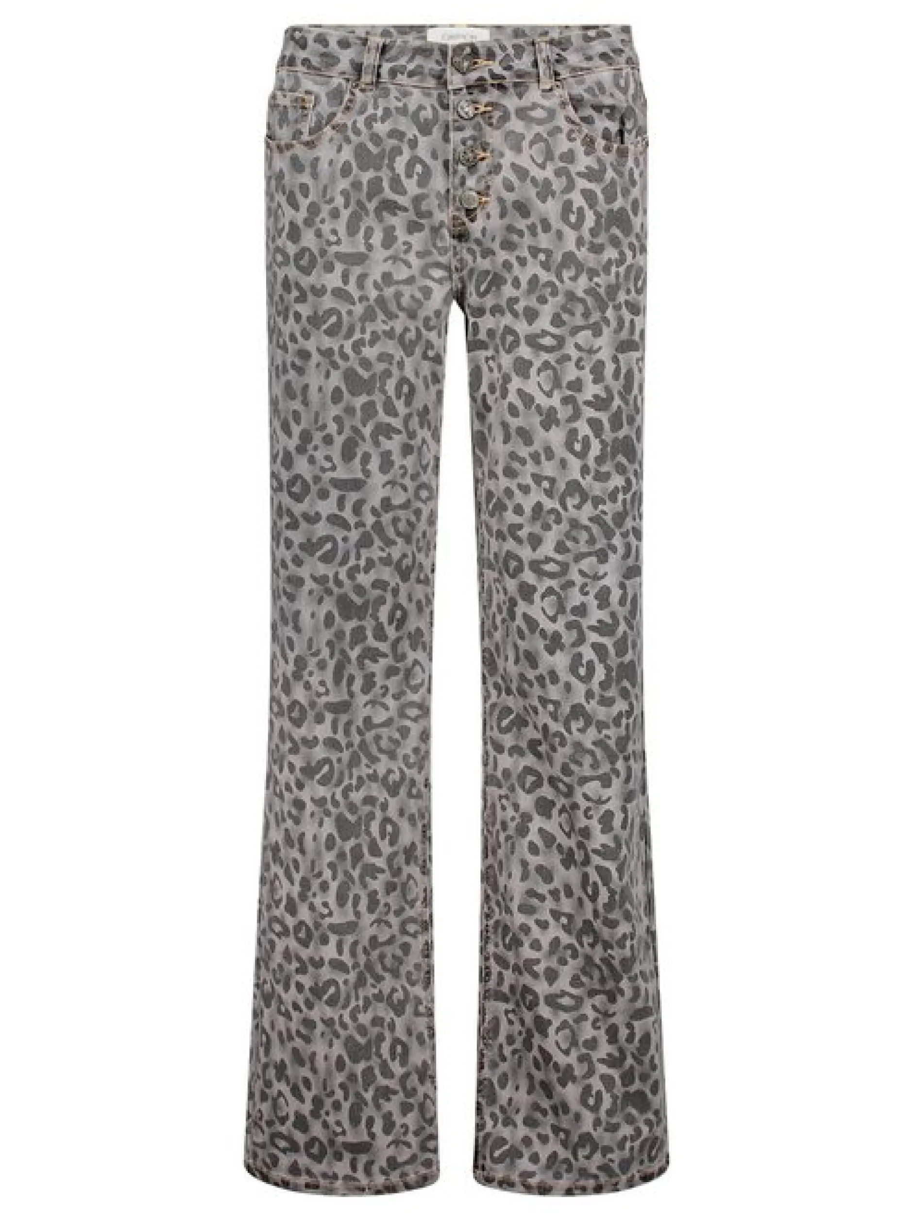 Cartoon Damen Stretch-Jeans in grau mehrfarbig