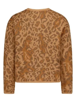 Cartoon Damen Strick-Cardigan in camel mehrfarbig