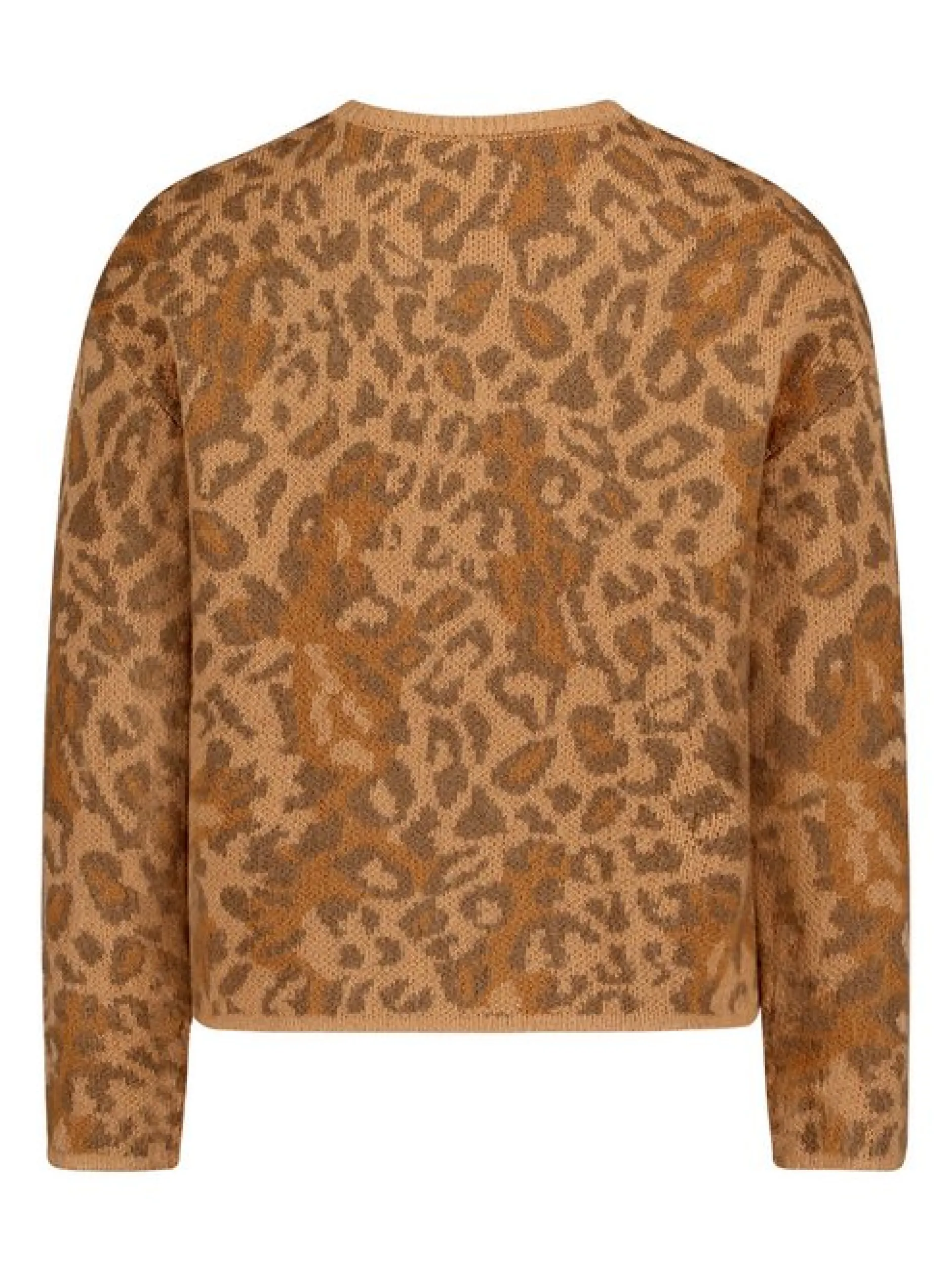 Cartoon Damen Strick-Cardigan in camel mehrfarbig