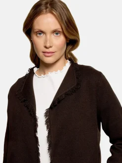 Cartoon Damen Strick-Cardigan in braun