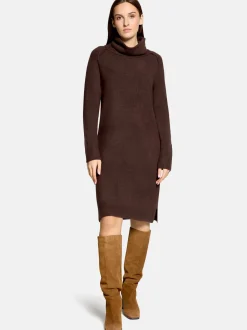 Cartoon Damen Strickkleid in braun