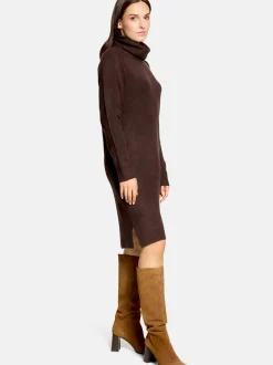 Cartoon Damen Strickkleid in braun