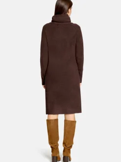 Cartoon Damen Strickkleid in braun