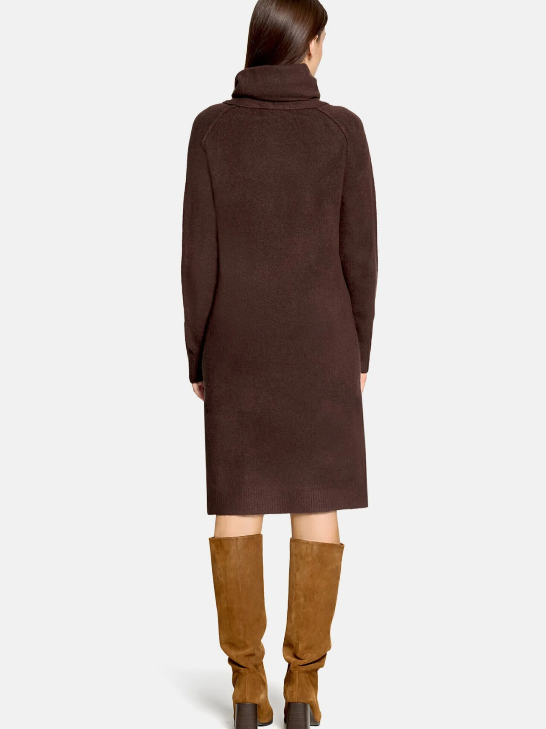 Cartoon Damen Strickkleid in braun
