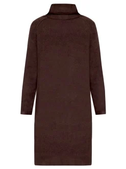 Cartoon Damen Strickkleid in braun