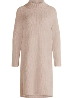 Cartoon Damen Strickkleid in beige
