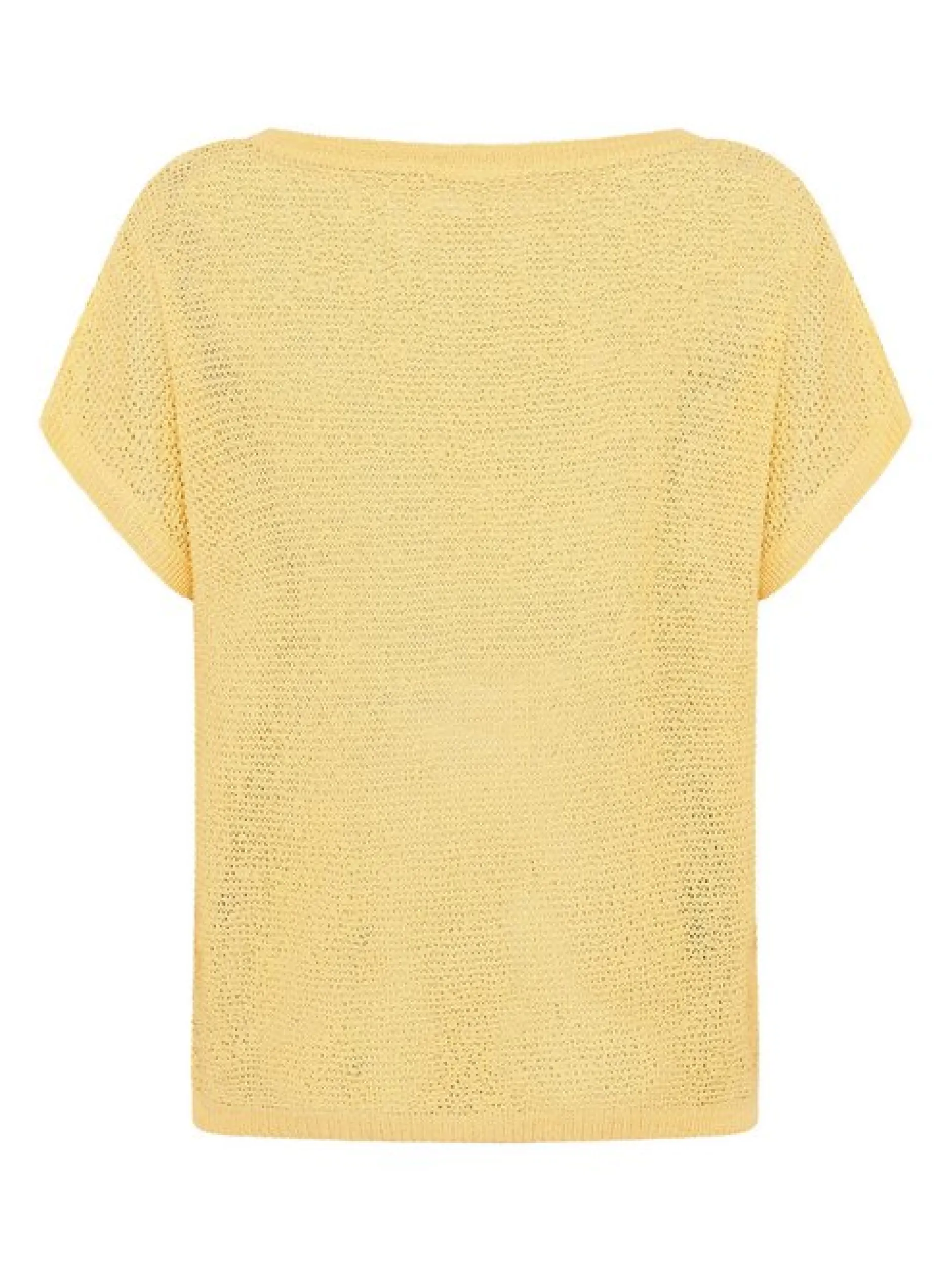 Cartoon Damen Strickpullover in gelb