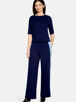 Cartoon Damen Strickpullover in marine royal