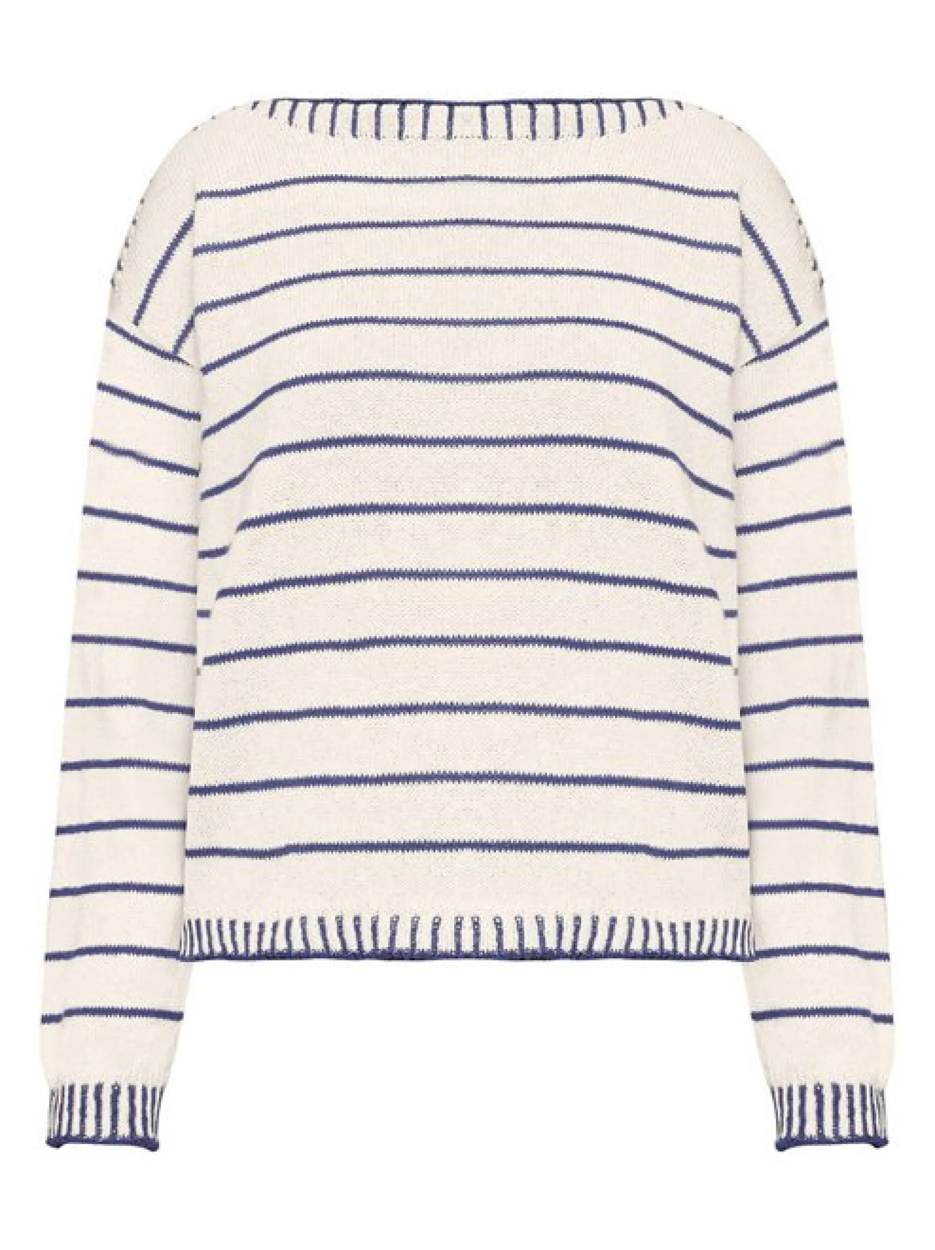 Cartoon Damen Strickpullover in blau mehrfarbig