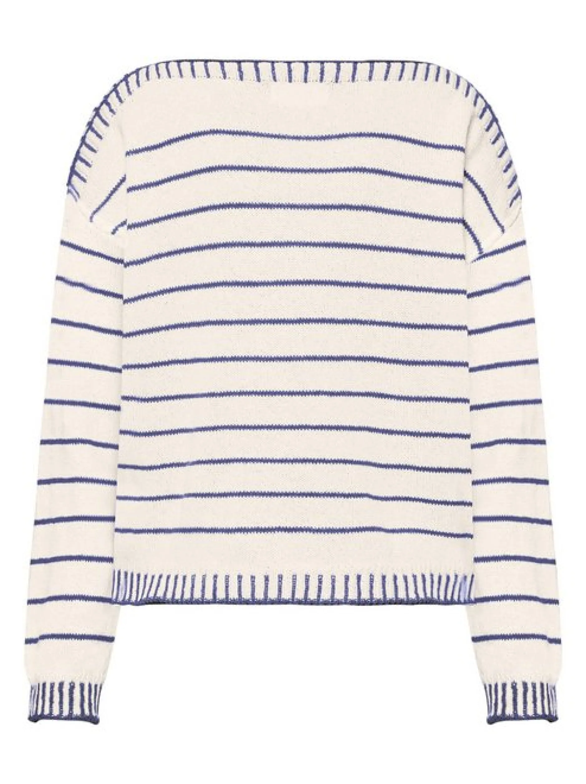 Cartoon Damen Strickpullover in blau mehrfarbig