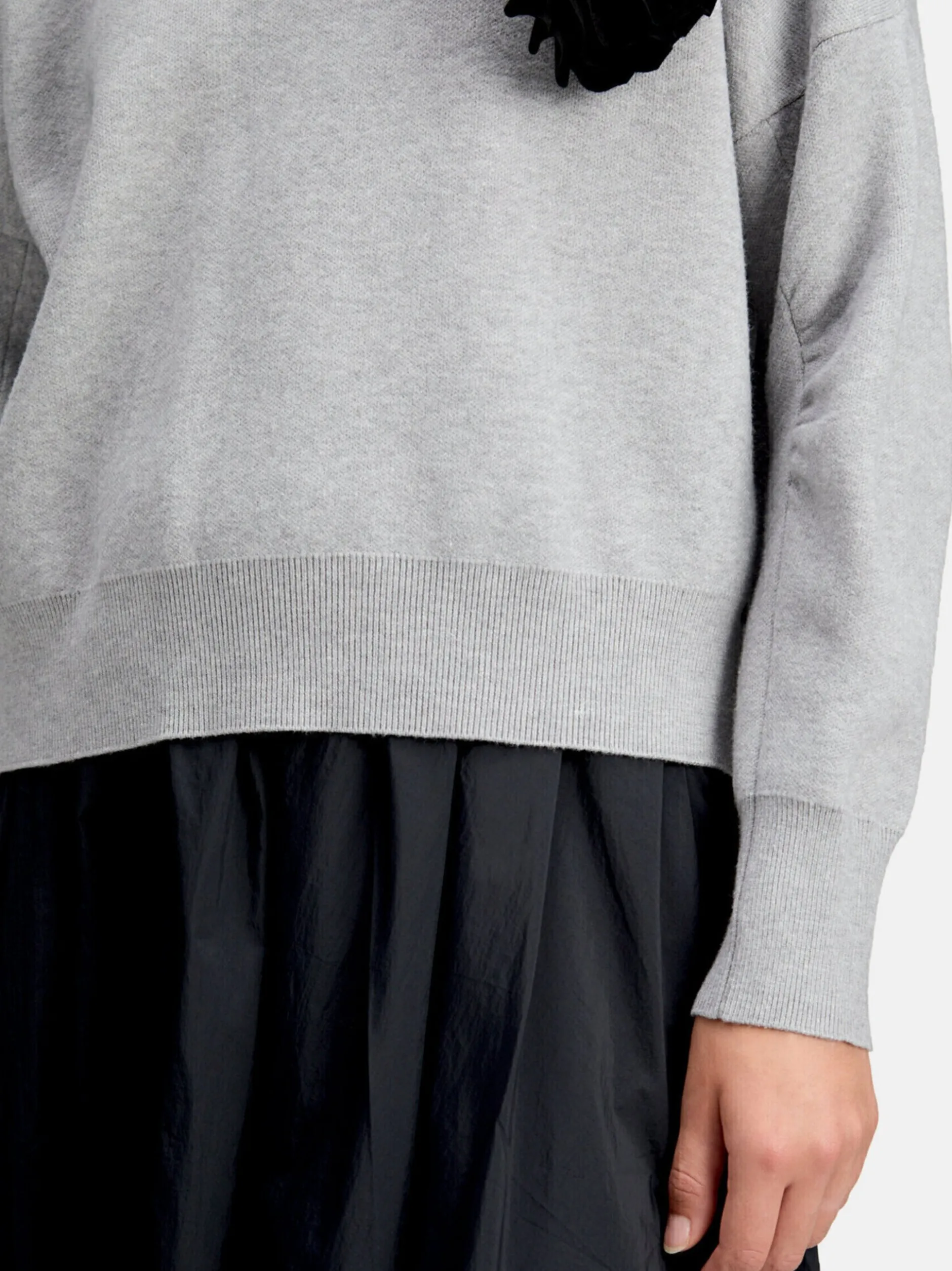 Cartoon Damen Strickpullover in grau
