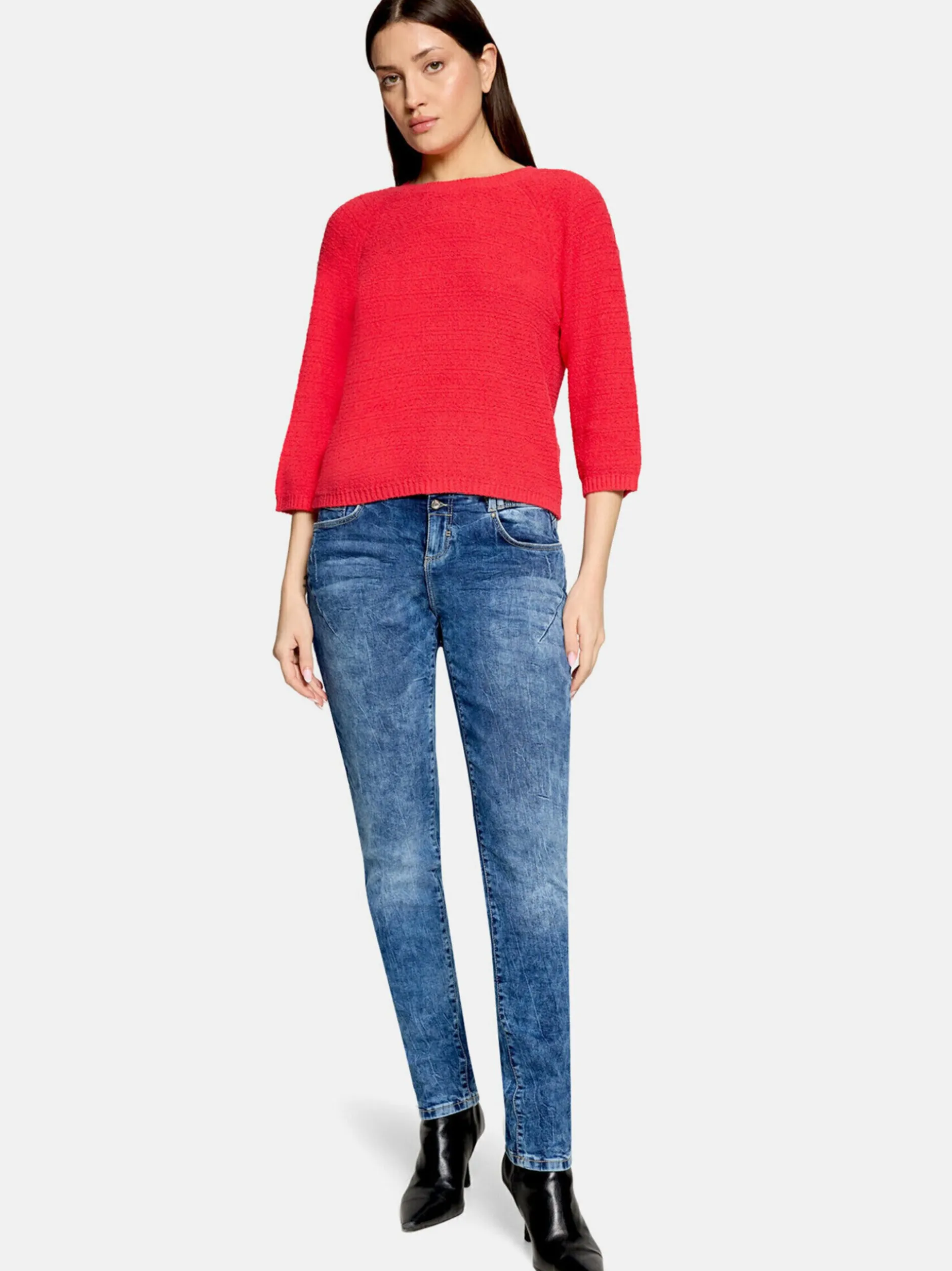 Cartoon Damen Strickpullover in rot
