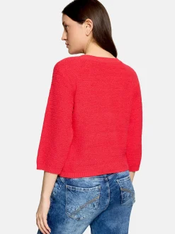Cartoon Damen Strickpullover in rot
