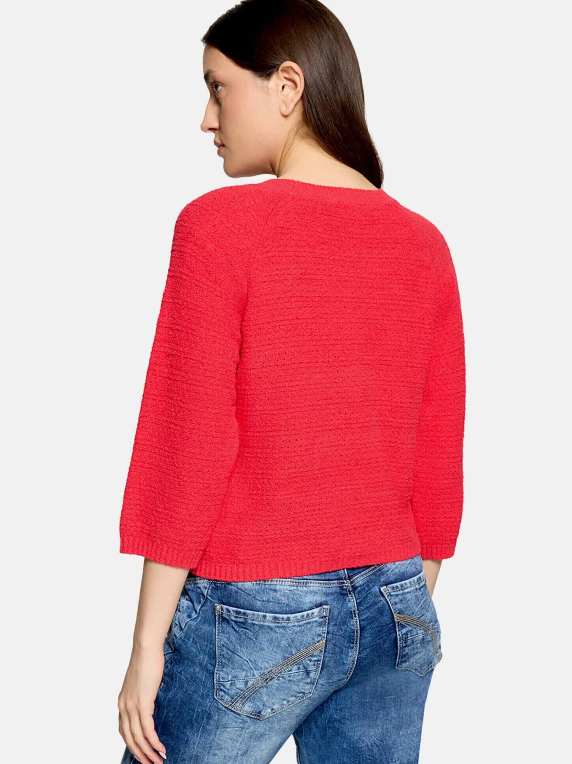 Cartoon Damen Strickpullover in rot