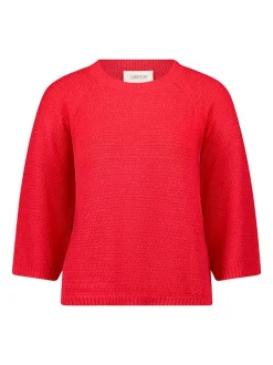 Cartoon Damen Strickpullover in rot