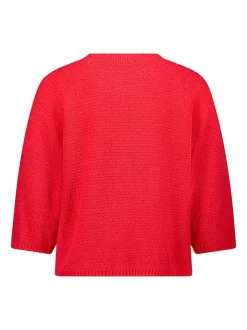 Cartoon Damen Strickpullover in rot