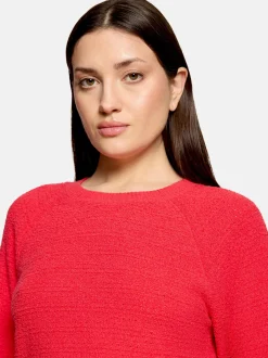 Cartoon Damen Strickpullover in rot