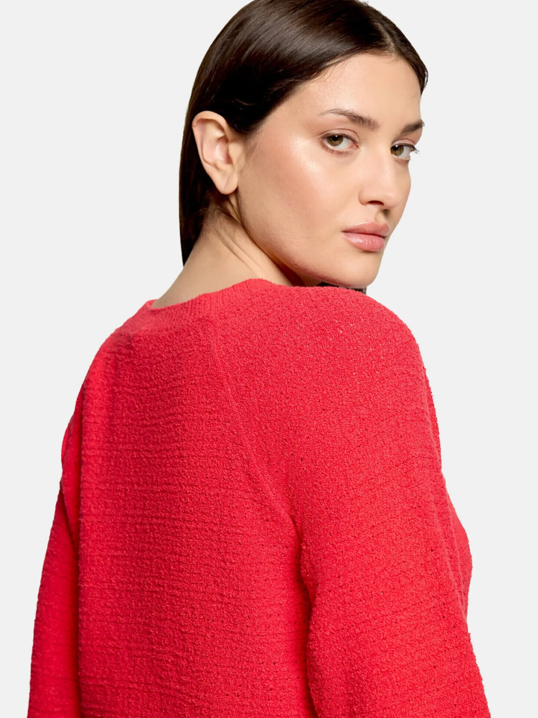 Cartoon Damen Strickpullover in rot