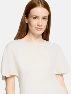 Cartoon Damen Strickshirt in weiß
