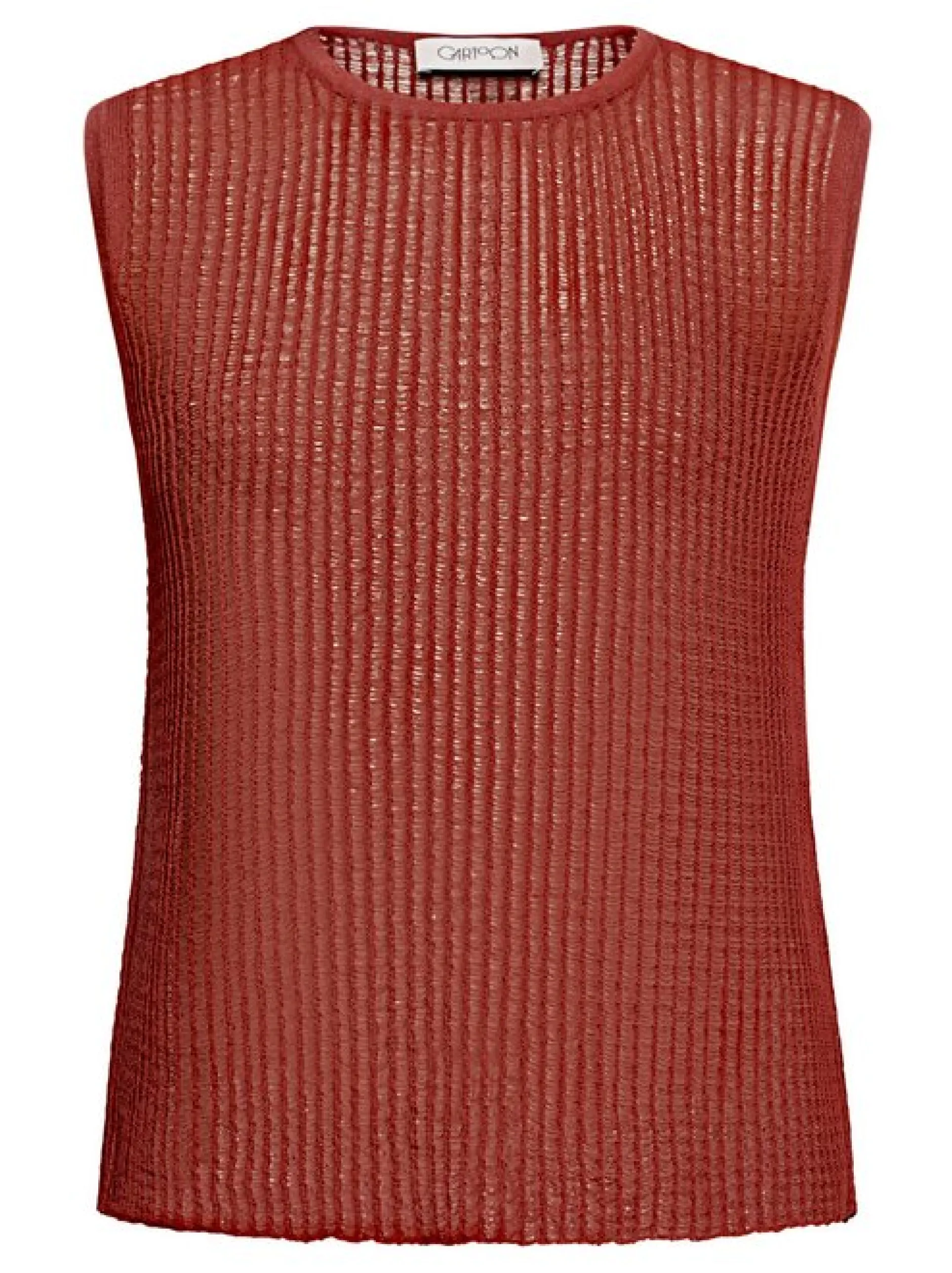 Cartoon Damen Strick-Top in braun