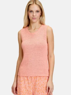Cartoon Damen Strick-Top in rosa