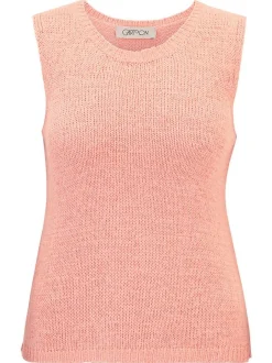 Cartoon Damen Strick-Top in rosa