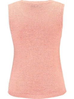 Cartoon Damen Strick-Top in rosa