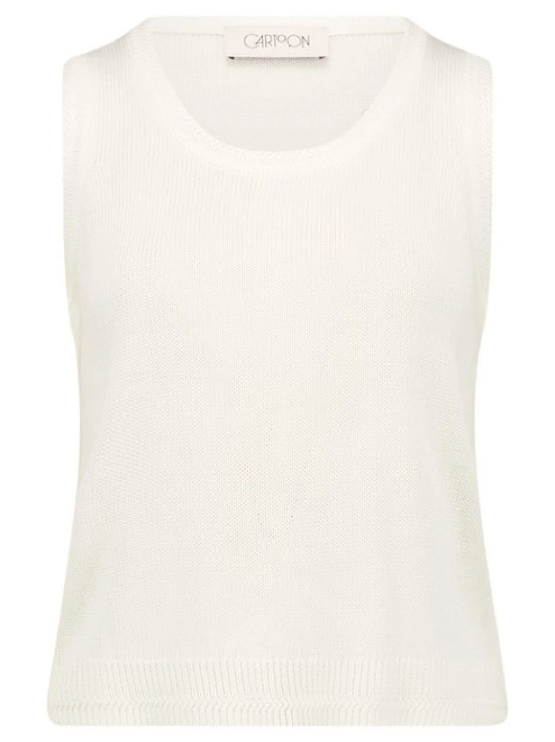 Cartoon Damen Strick-Top in weiß