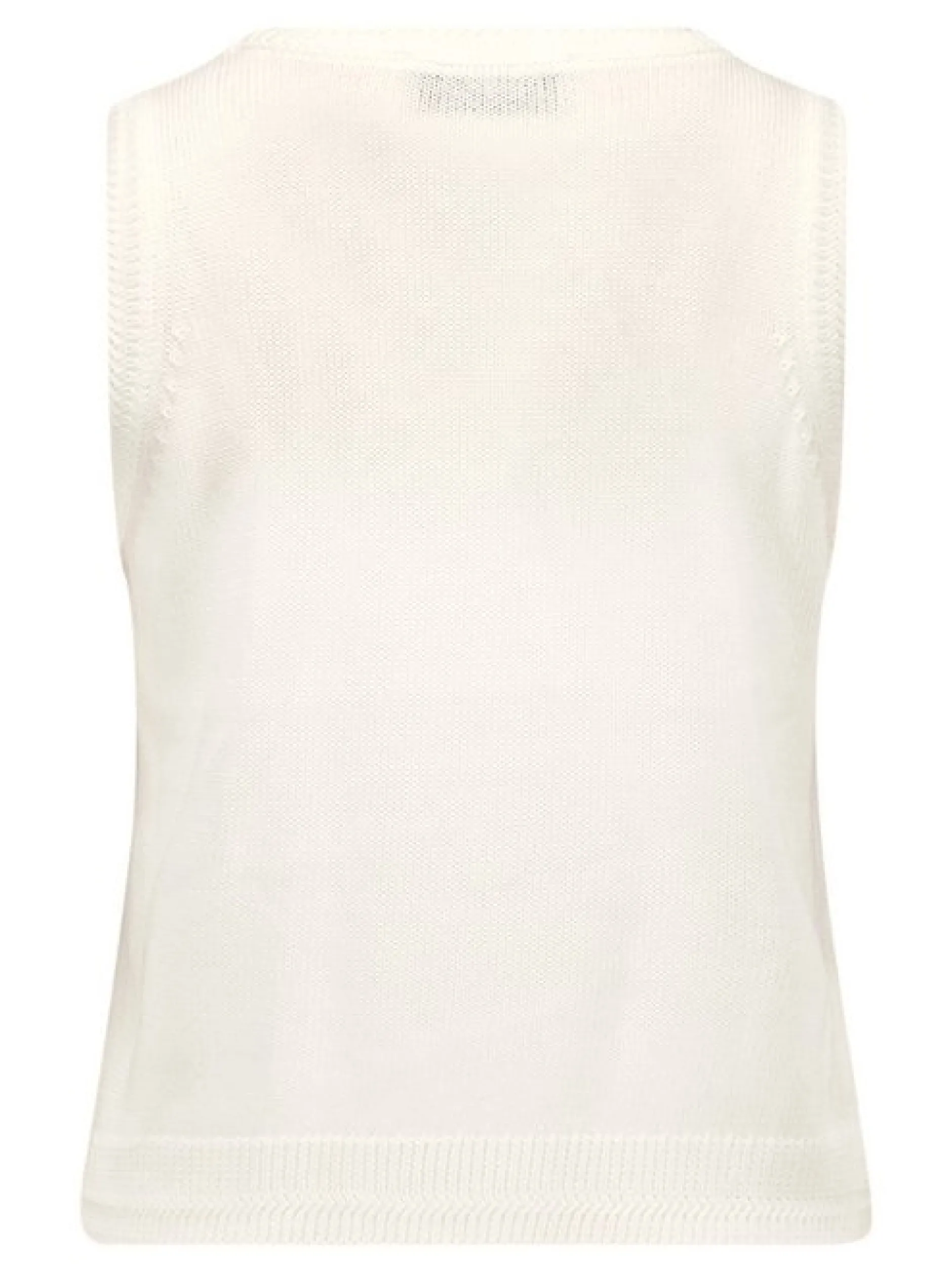 Cartoon Damen Strick-Top in weiß