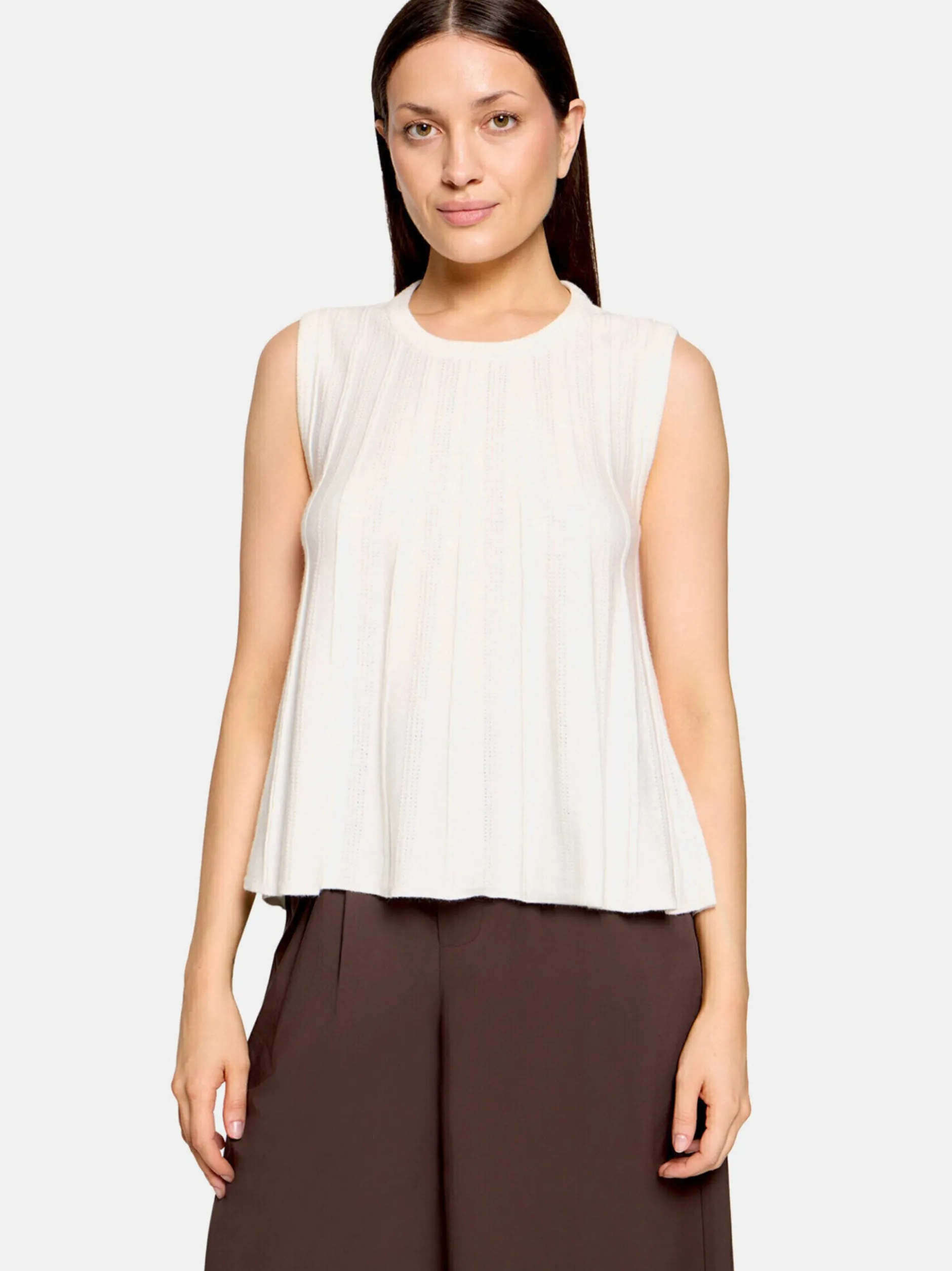 Cartoon Damen Strick-Top in weiß